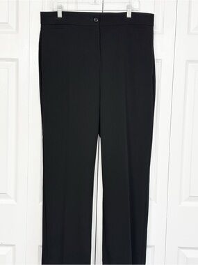 NWT Briggs Black Slimming Comfort Waistband Straight Leg Dress Pants 14